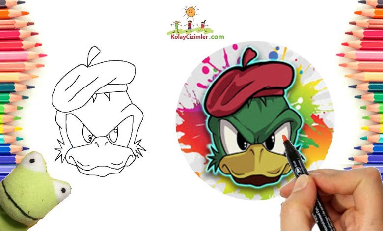 çizgi film karakteri daffy duck çizimi