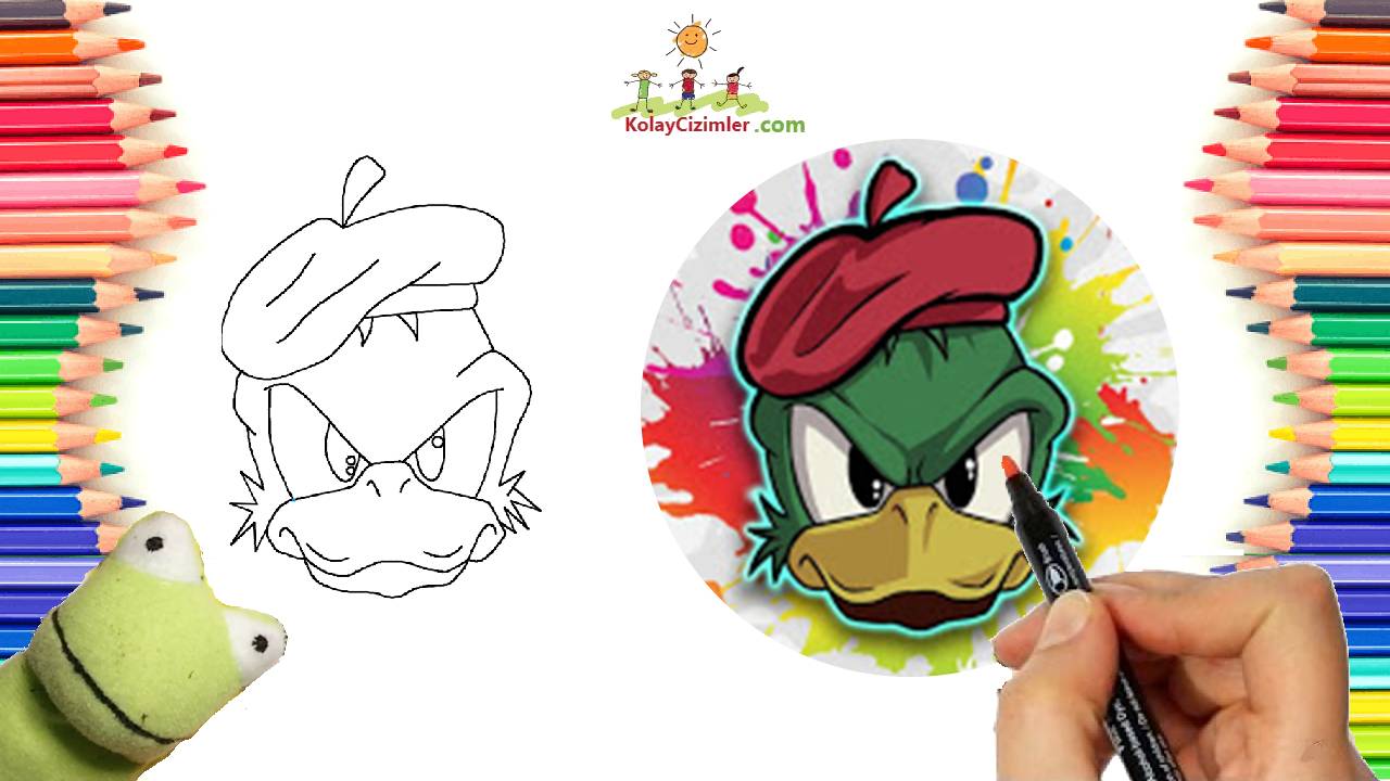 çizgi film karakteri daffy duck çizimi