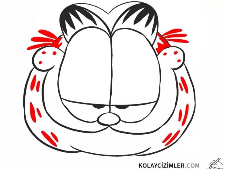 adım adım garfield çizimi
