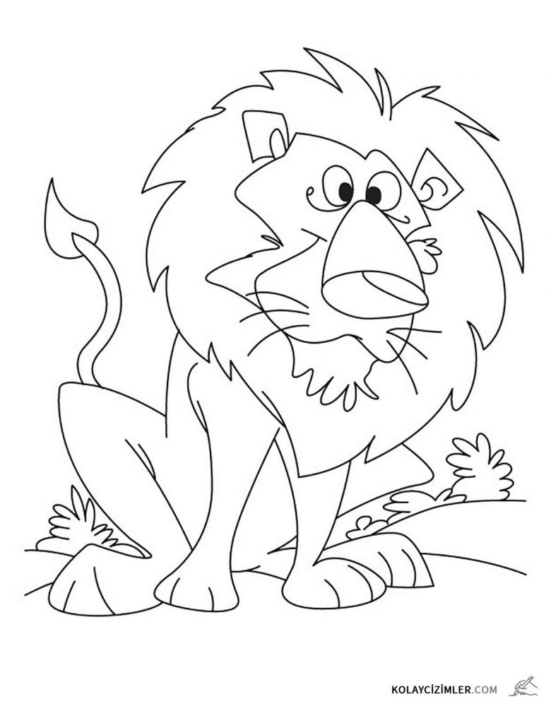aslan kral boyama sayfası