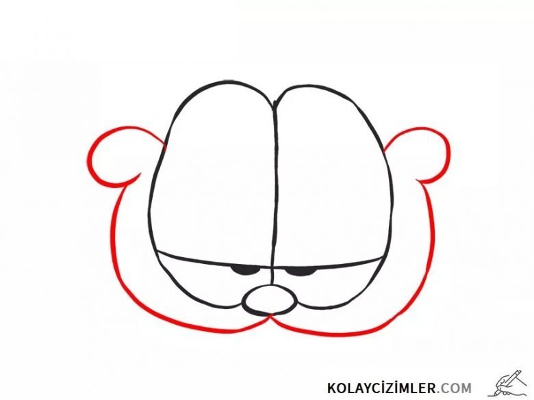 garfield yüz çizimi