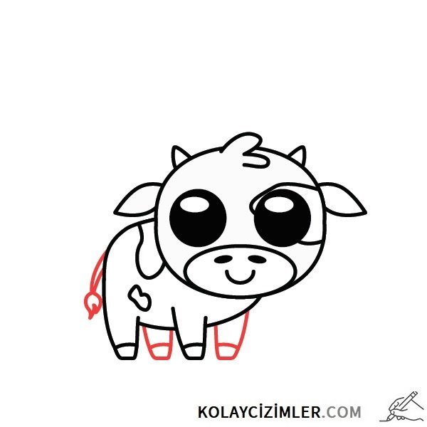 adım adım inek çizimi