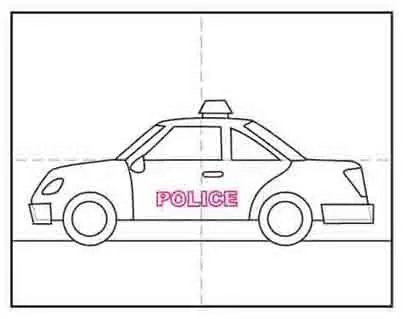 polis arabası çizimi