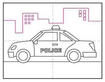 polis arabası çizimi