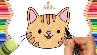 sevimli kedi yüzü çizimi