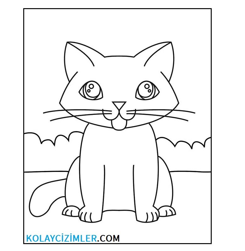 yavru kedi boyama sayfası