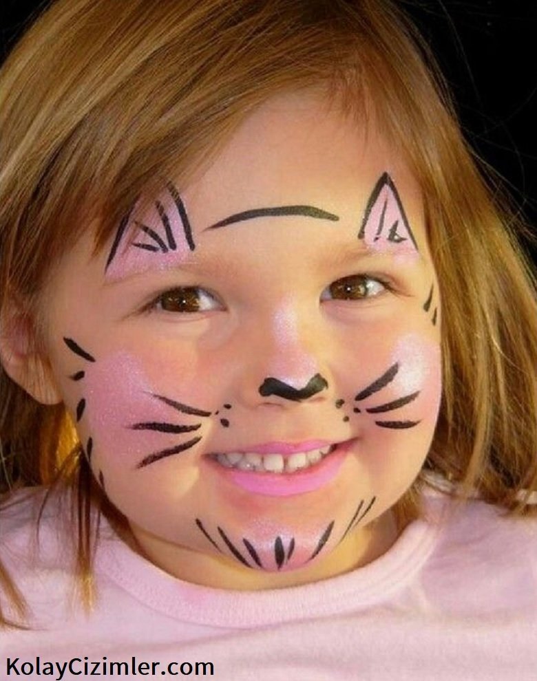 yüz boyama kedi