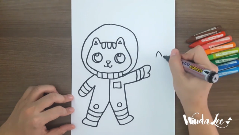 astronot çizimi