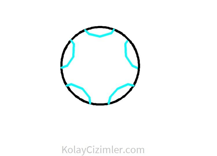 futbol topu çizimi kolay