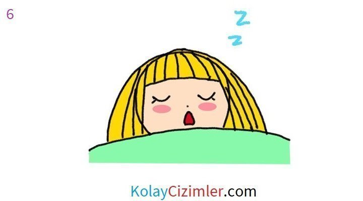 uyuyan kız boyama sayfası