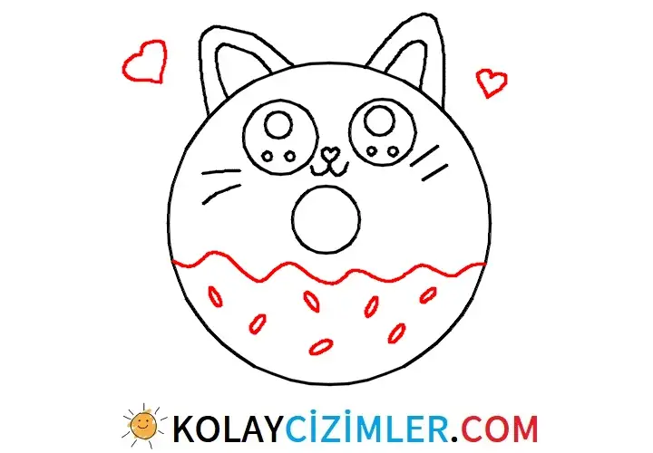 kolay kawaii çizimi kedi kurabiye