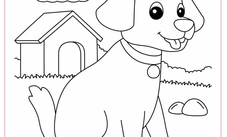 köpek kulübesi boyama sayfası