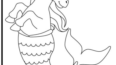 unicorn deniz kızı boyama sayfası