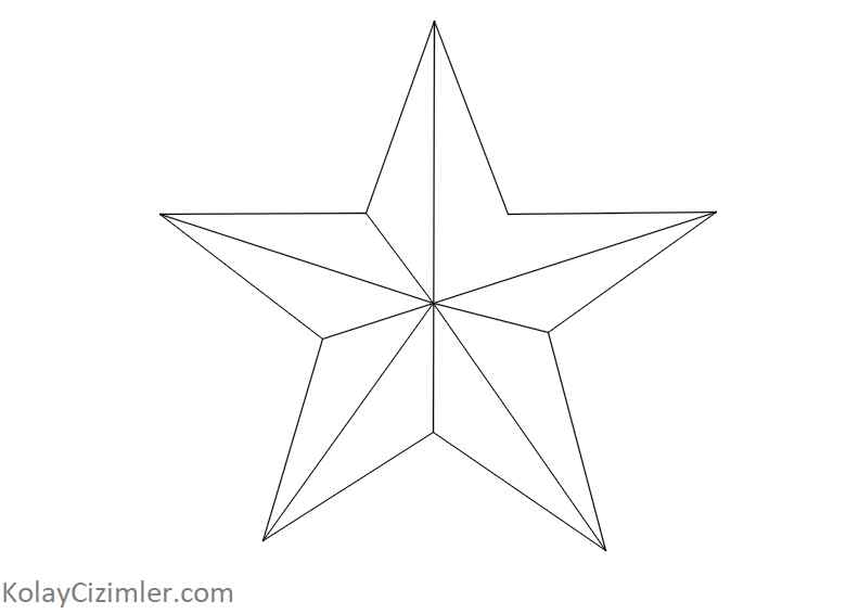 3d yıldız boyama sayfası