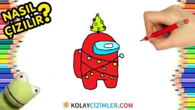 noel among us çizimi, kolay çizimler