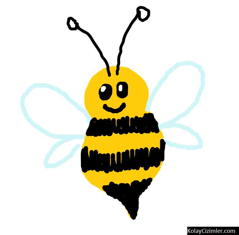 sevimli arı resmi çizimi