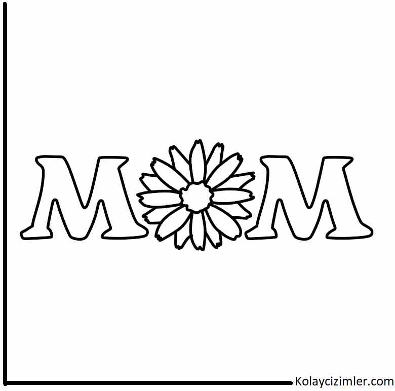 anneler günü boyama sayfası