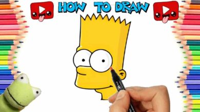 bart simpson, çizgi film karakteri çizimi