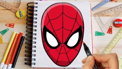 spiderman maske çizimi