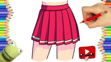 anime karakterleri etek çizimi