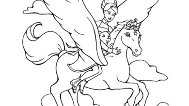 Unicorn Barbie - Boyama Sayfası