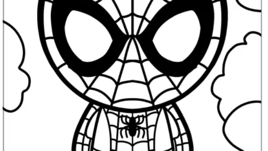 Çocuklar için Spiderman Boyama