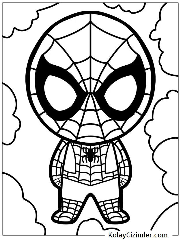 Çocuklar için Spiderman Boyama