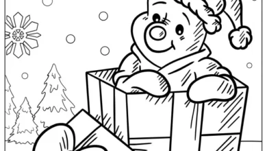 Hediye Kutusu Winnie The Pooh Boyama Sayfası