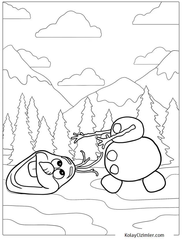 Komik Kardan Adam Olaf Boyama