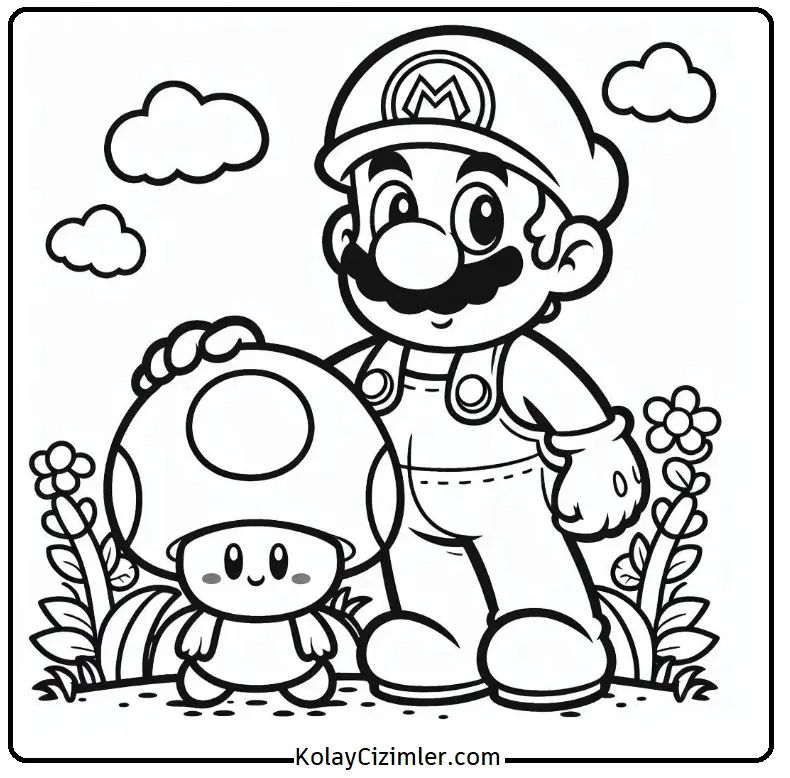 Super Mario Mantar Boyama Sayfası