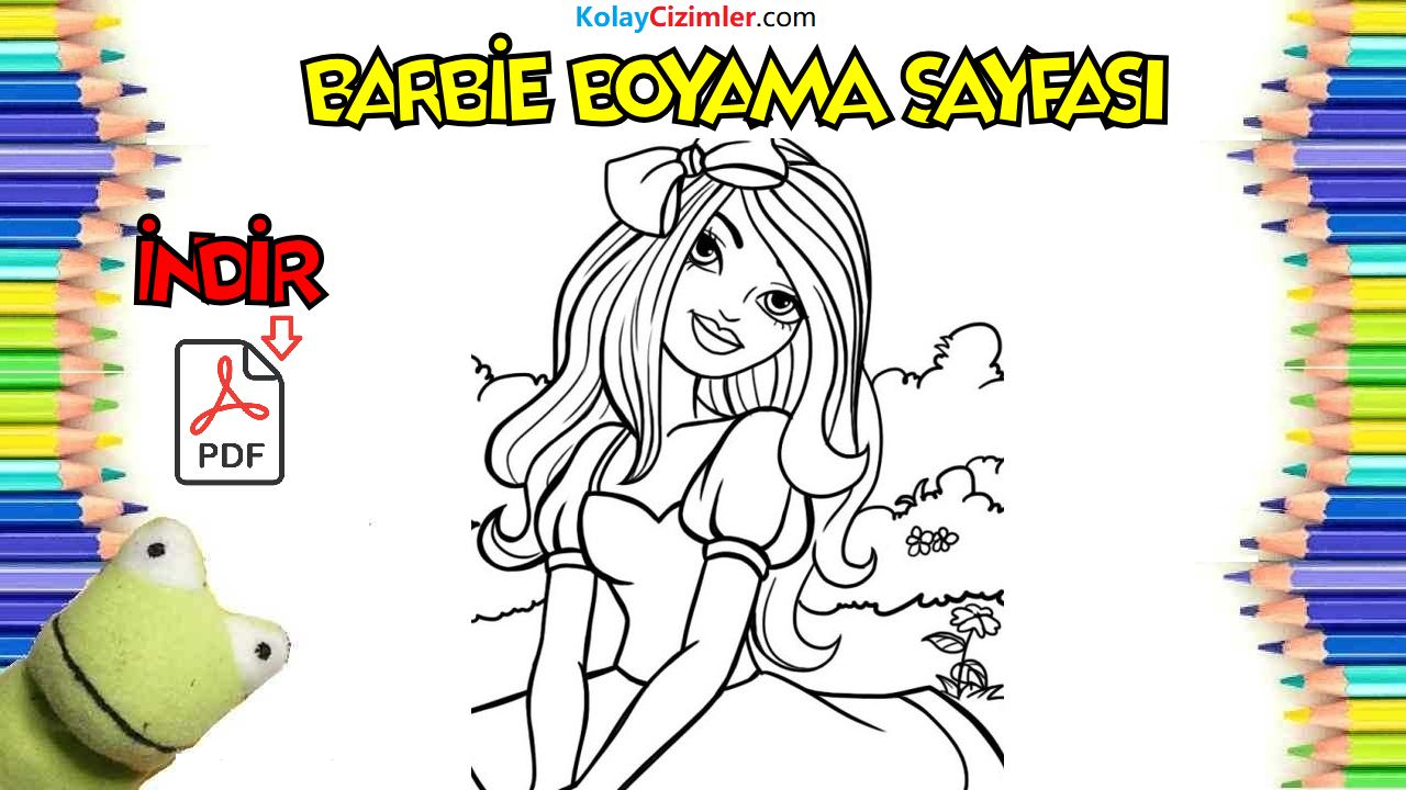 Gelinlik Giymiş Barbie Boyama Sayfası 1 Gelinlik Giymiş Barbie Boyama Sayfası