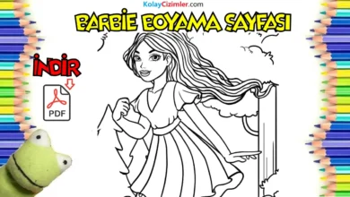 Koşu Yapan Barbie Boyama Sayfası