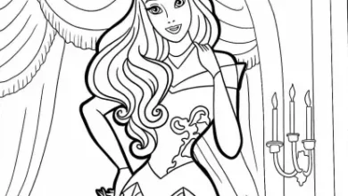 Prenses Barbie Boyama Sayfası (Yazdır - PDF İndir)