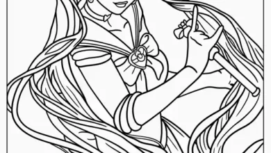 Sailor Moon Usagi Tsukino Boyama Sayfası