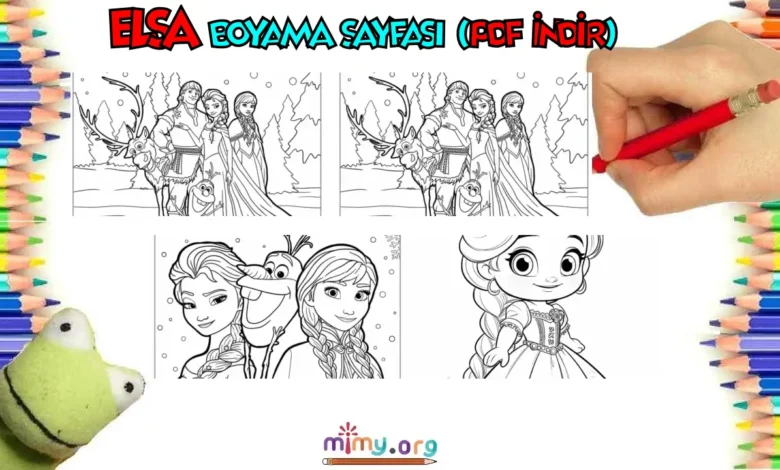 elsa boyama sayfası