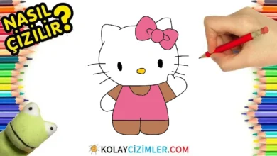 hello kitty çizimi, kolay çizimler