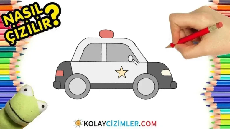 polis arabasi nasıl cizilir, polis arabası çizimi