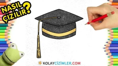 mezuniyet şapkası çizimi - kolay çizim fikirleri