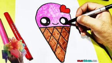 sevimli dondurma çizimi