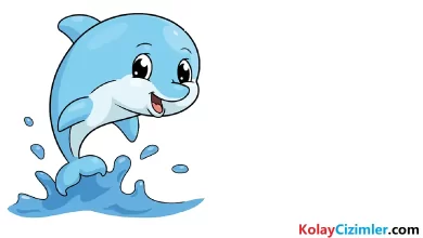 kolay yunus baligi cizimi