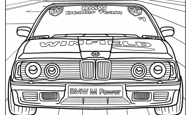 BMW 745i E23 boyama sayfası pdf indir