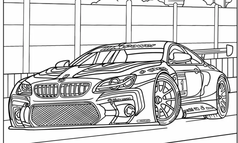 BMW M6 GT3 boyama sayfası