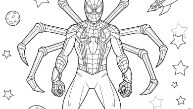 demir orumcek adam boyama sayfası