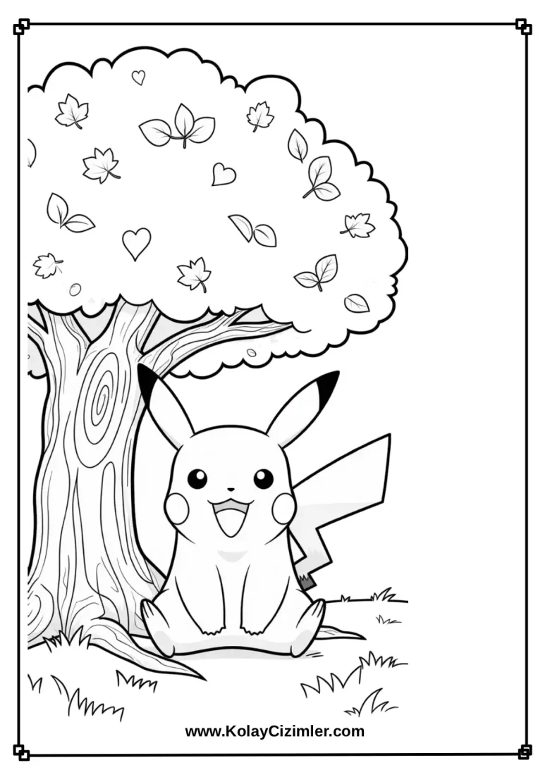Anime Pikachu Boyama Sayfası