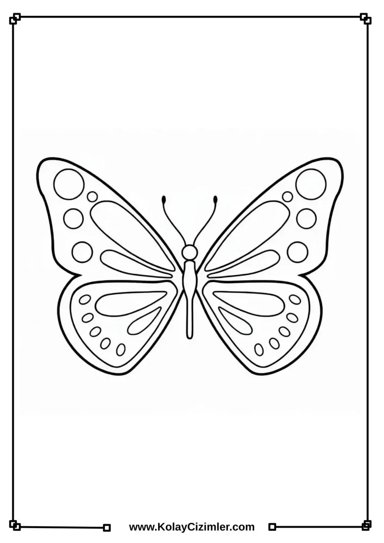 Kelebek Boyama Sayfası - PDF İndir