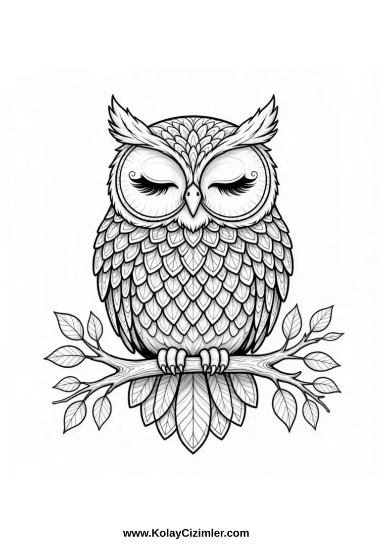 Mandala Boyama Hayvan (Baykuş) - PDF İndir