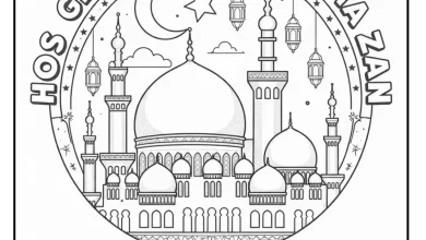 Ramazan Bayramı Boyama Sayfası - PDF İndir