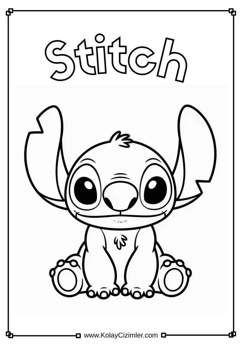 stitch çizimi stitch boyama sayfası