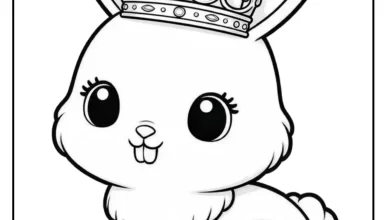 Kraliçe Tavşan boyama Sayfası