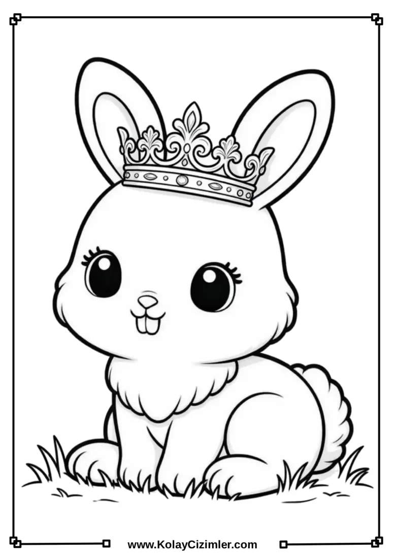 Kraliçe Tavşan boyama Sayfası